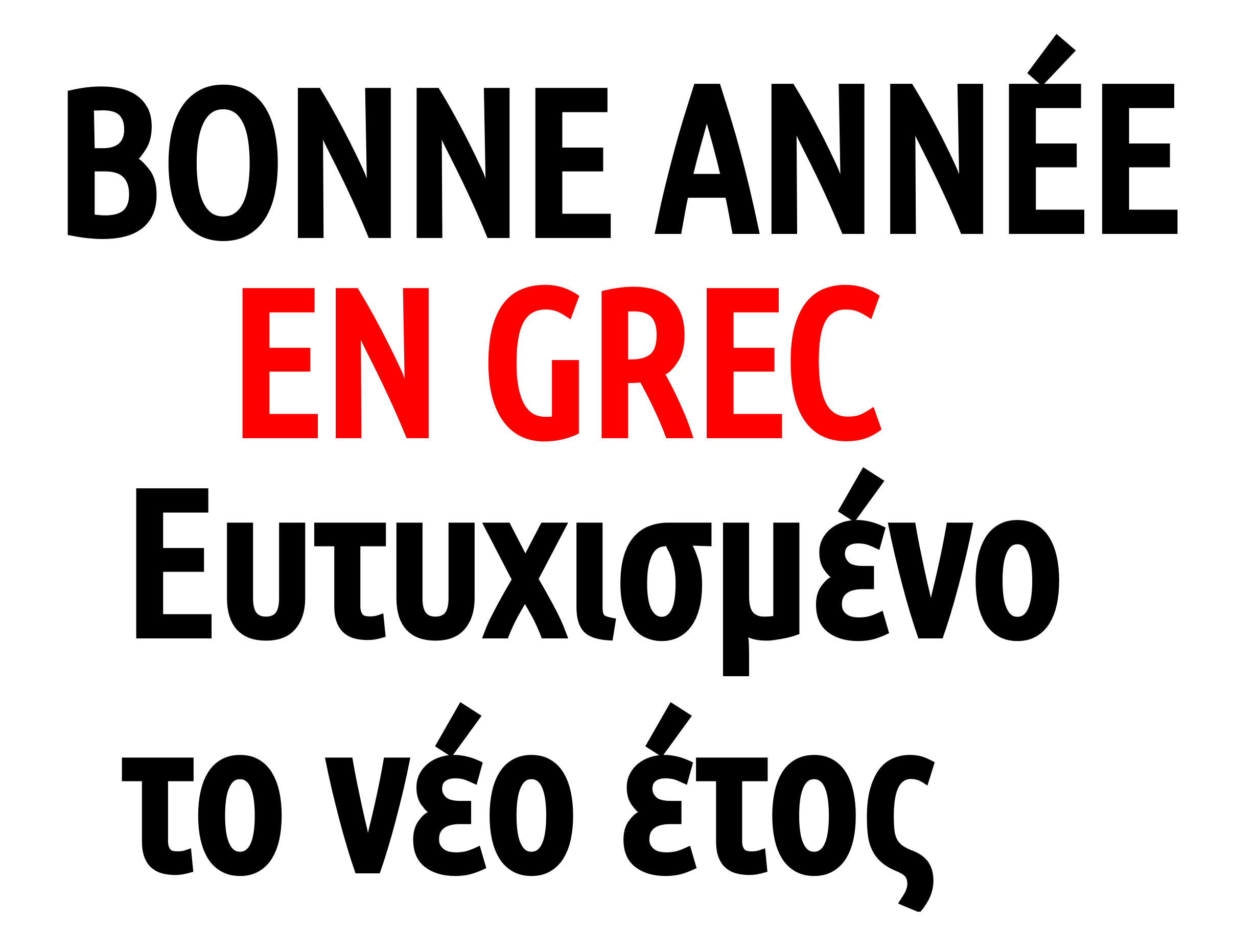 Comment dire "bonne année" en grec ?