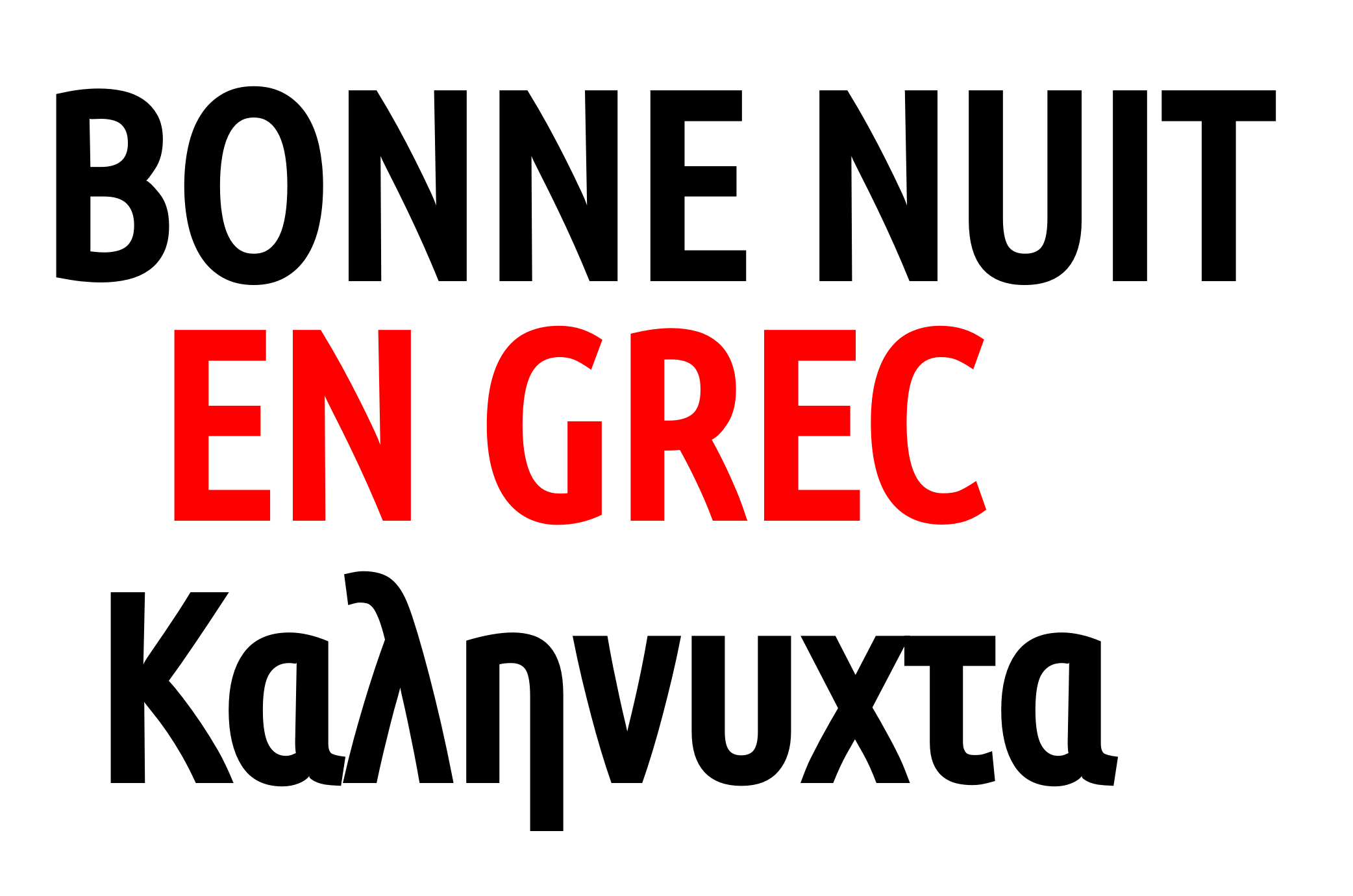 Comment dire "bonne nuit" en grec ?